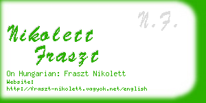 nikolett fraszt business card